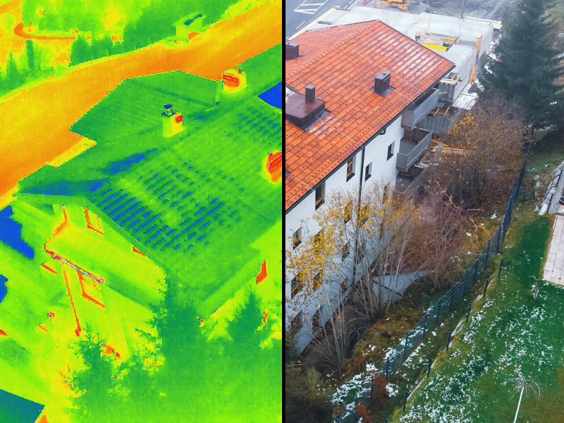 Thermal imaging from the air with drones